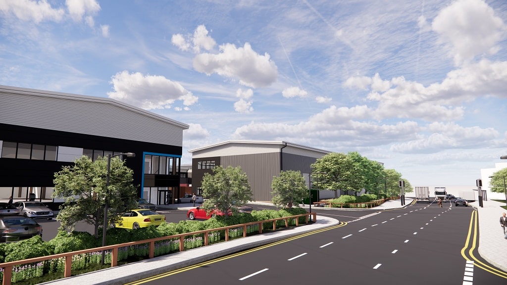 CGIs of approved Halo West development Salford credit Peel Waters